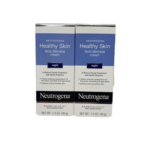 (2) Neutrogena Healthy Skin Anti-Wrinkle Night Cream Retinol 2 Pack New Sealed